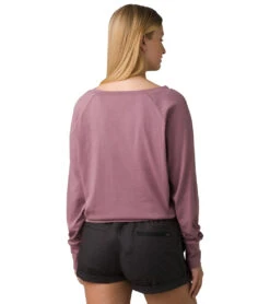 PrAna Organic Graphic Long Sleeve Soft Musk Open Heart