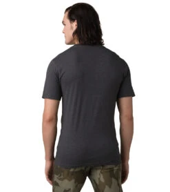 PrAna Freebird Journeyman Short Sleeve Tee Charcoal Heather